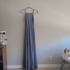 LULU'S Dusty blue floor length dress size large